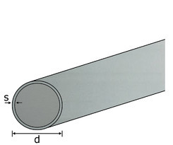 Aluminij-Okrogla cev EN-AW 6060 (AlMgSi0,5) 90x3 mm stisnjeno T66 dolžina 7m