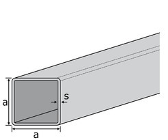 1.4301 Kvadratna cev 15x15x2,0 mm VF-varjeno nebrušeno dolžina 6 m