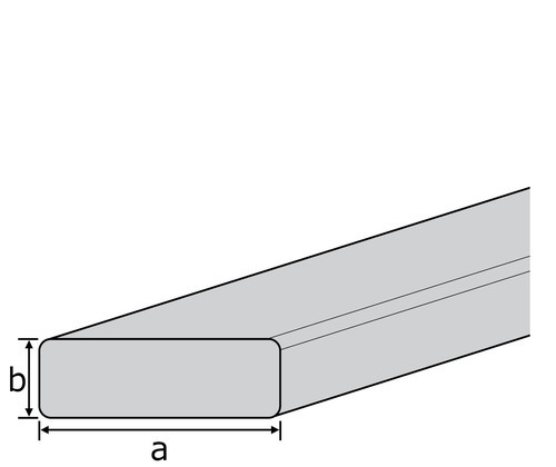 Copper flat bar CW004A (CU-ETP) 80x8 mm drawn R250/300 EN13601 round-edges factory length 4/4,2 m