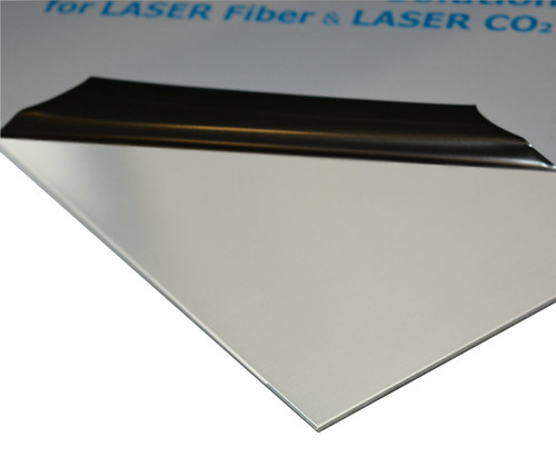 1.4301 Stainless steel sheet 1,5x1500x3000 mm (q) 2J one side brushed + laser film