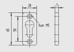 WSS 02.378.0270.114 Rosette PZ-gelocht eckig,Al E6/C-0 elox.